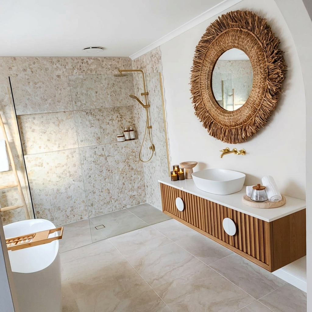 Completed bathroom renovation